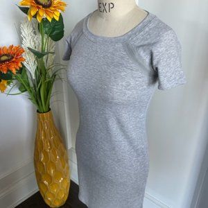Athleta Light Gray knit Short Sleeve Dress